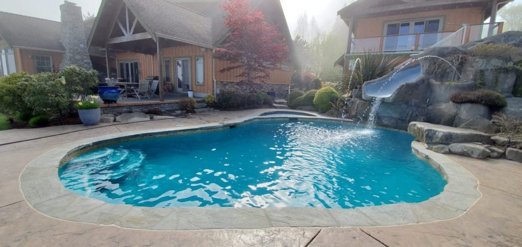 house with a swimming pool