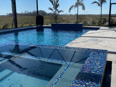 custom pool jewel tone in aquamarine custom pool jewel tone in aquamarine