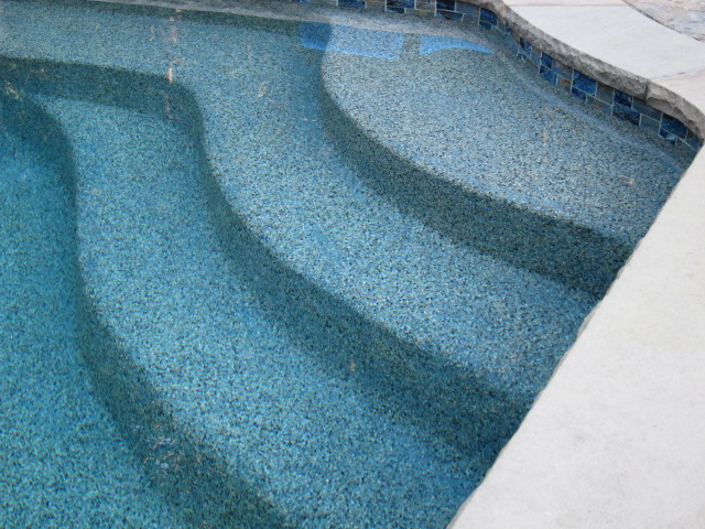 pebble tec pool close up