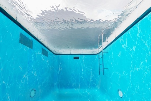 inside the swimming pool