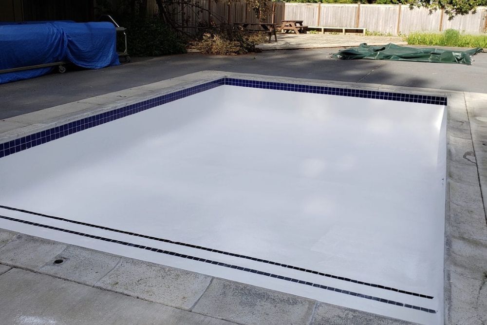 white pool plaster