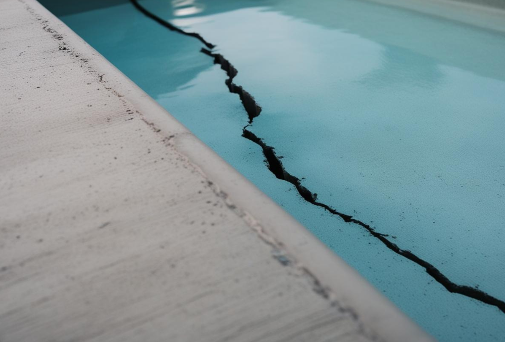 Visible cracks on a concrete floor